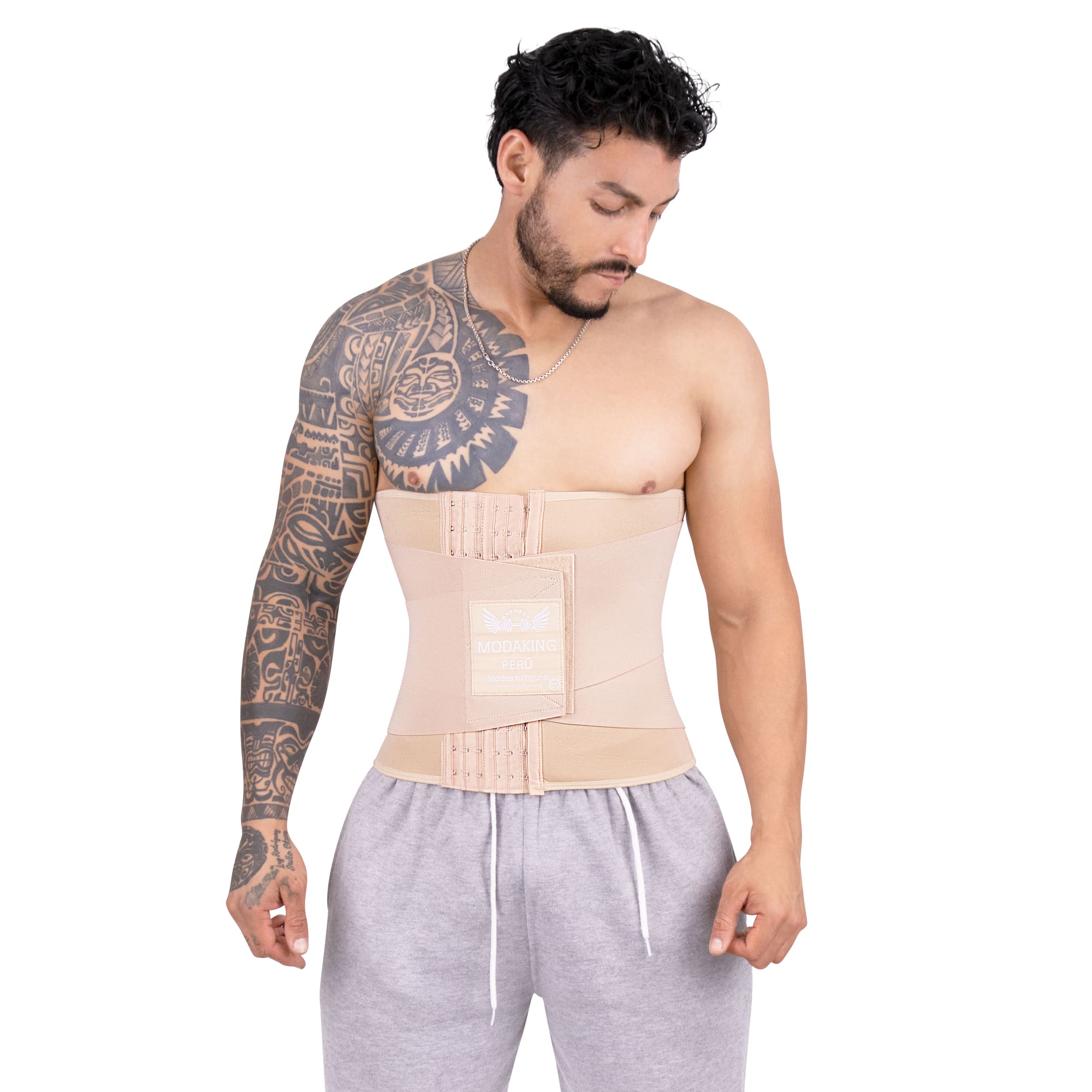 cinturilla sauna hombre 3 beige