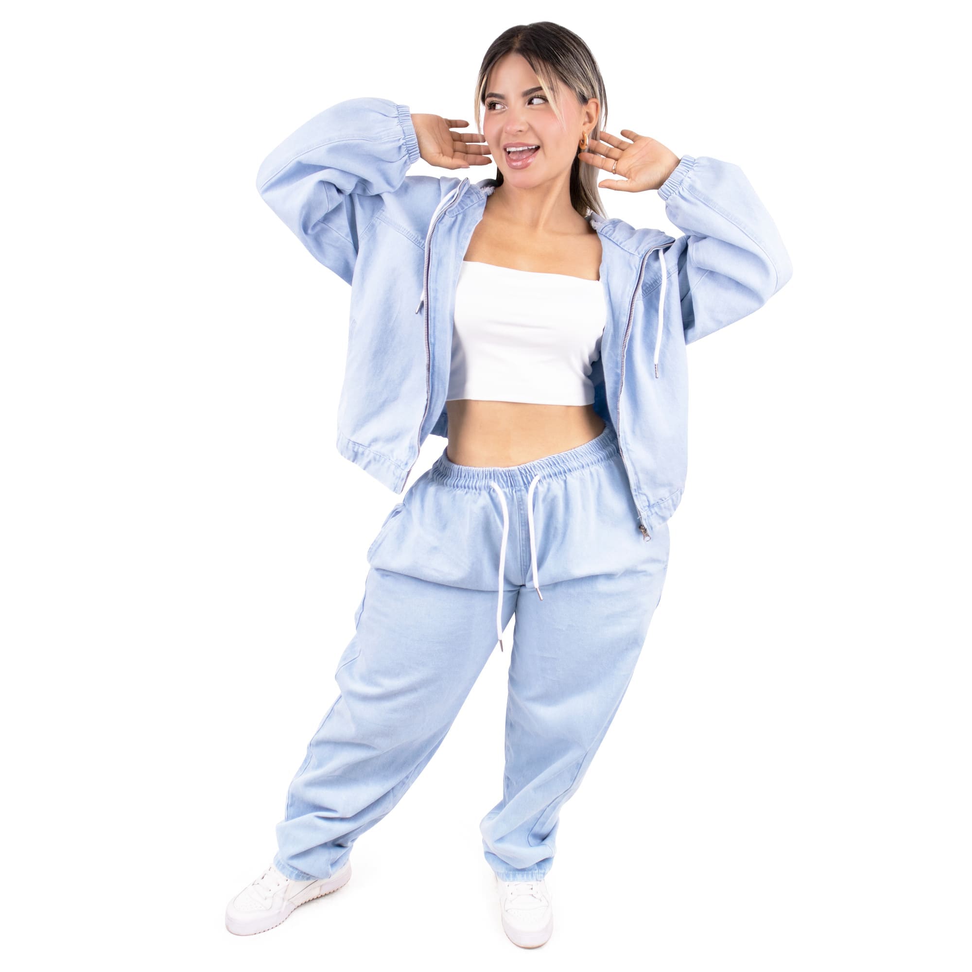 conjunto 2 celeste claro